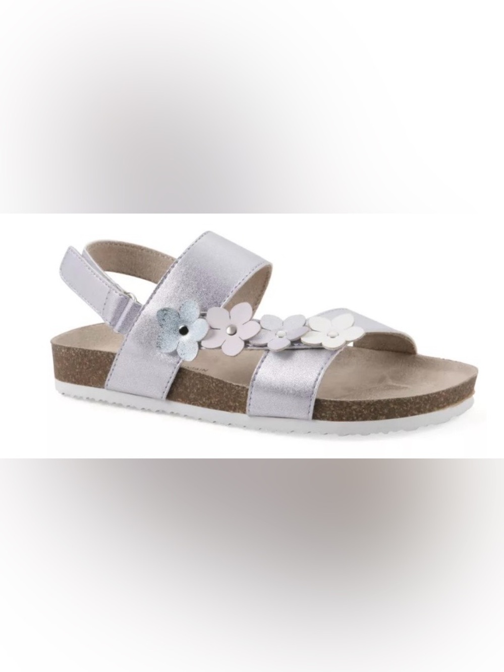 Girls Gorgey Floral Footbeds Sandal white mountain 9